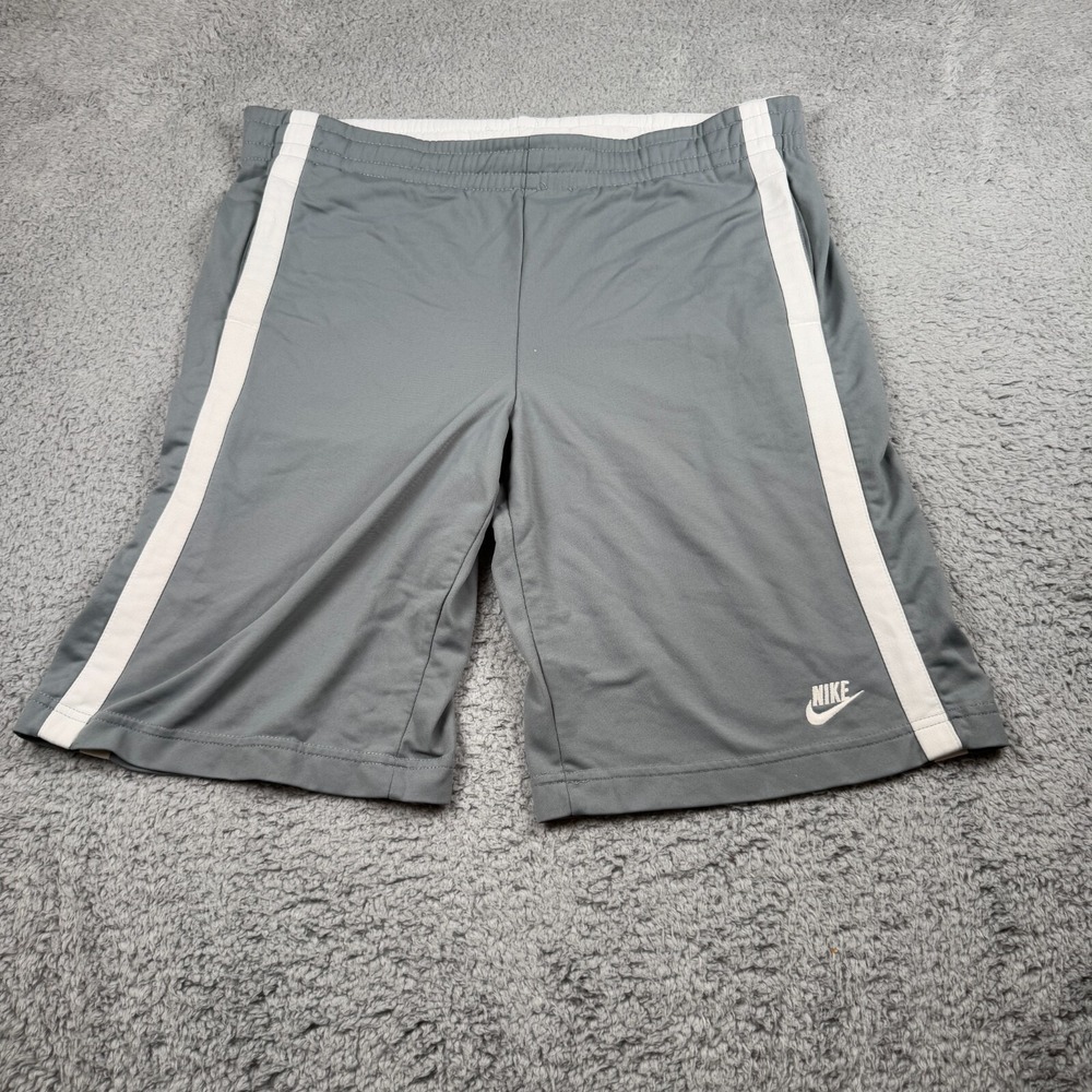 Vintage Y2K Nike Sportswear Shorts Cool Grey Size Large 14/16 Polyester Retro